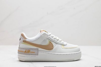 公司级耐克nike Wmns Air Force 1 Shadow全新少女系解构主义设计 马卡龙空军一号轻量增高低帮百搭板鞋 为经典设计注入玩味元素 分层结构