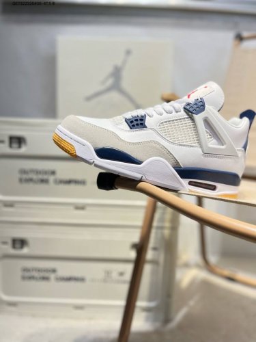 Air Jordan 4 Retro Black Military Blue 迈克尔 乔丹Aj4代中帮复古休闲运动文化篮球鞋Dr5415 Qe7322326#3