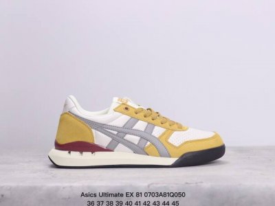 公司级asics Ultimate Ex 81复古单品 亚瑟士asics运动休闲鞋 低帮户外运动鞋ultimate 81 Ex 复古百搭板鞋鞋，从款式颜色造型上