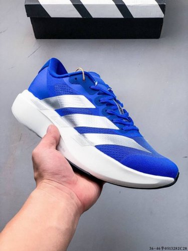 集图 Adidas Adizero Evo Sl M马拉松飞线贾卡轻质透气休闲运动跑步鞋 采用双层透气网纱 Flywire动态飞线绑缚鞋面材质 内置Zoom小气