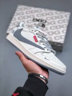 Travis Scott X Fragment Design X Air Jordan 1 Low Og Sp Aj1 北面联名-钢铁灰 低帮文化休闲板鞋 Xz
