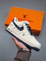 Nike Air Force 1 Low 07 X Louis Vuitton 白蓝红原楦头原纸板 打造纯正低帮空军版型专注外贸渠道 全掌内置蜂窝气垫 原盒配件