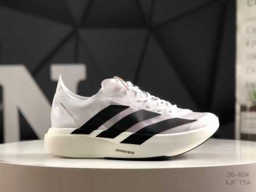阿迪达斯 Adidas Adizero Eva Sl M Black White 零度进化版系列低帮轻便透气竞速休闲运动慢跑鞋“网织黑白”Ih5564 相信大家