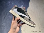 新品上市实拍 Travis Scott X Air Jordan Aj1 Low Og Sp Ts联名倒钩1.0低帮 深棕 Cq4277-001 知名大厂出品