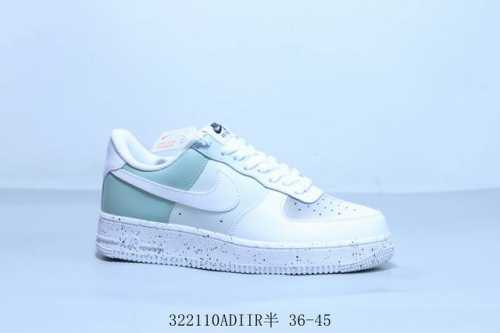 270 耐克 Nike Air Force 1 Af1耐克 低帮 空军一号休闲板鞋 白绿 货号 Mm6023-336 322110Adiir半 36-45
