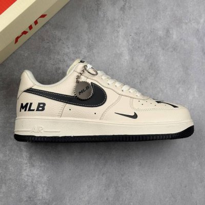 本地 核心私 Nike Air Force 1‘07 Low Mlb联名 鞋面涂鸦 空军一号低帮休闲板鞋 #原楦头原纸板 原装鞋盒 定制五金配件 内置全掌气垫