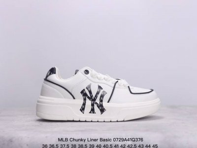纯原 Mlb Chunky Liner Basic 人气单品学长鞋系列轻量增高厚底百搭休闲运动板鞋 男女轻便胶鞋 高级街头休閒品牌鞋 mlb Chunky Li