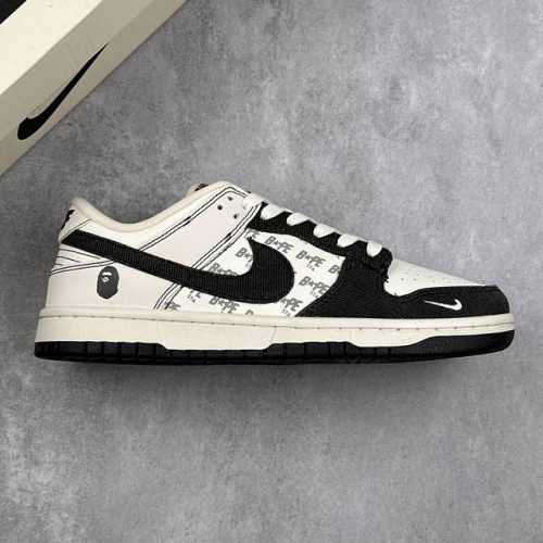 本地 核心私 Nk Sb Dunk Low Bape猿人头联名-黑白周年高端定制 低帮休闲板鞋 #高端定制鞋盒 原装头层材料 独家版型蒸餾加工 大厂纯原品质出货