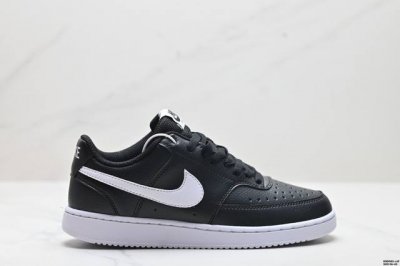 真标Nike Court Vision Lo 低帮百搭 透气休闲运动板鞋 兼顾舒适脚感和出众风范 演绎匠心之作 结构性的支撑贴合感结合复古篮球设计 货号:Cd5