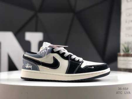 310 公司级带半码Stussy X Air Jordan 1 Low 此款主张打破传统的工业化流水线设计限制，以Made By Ideas的超级创意为理念，集 - 点击图像关闭