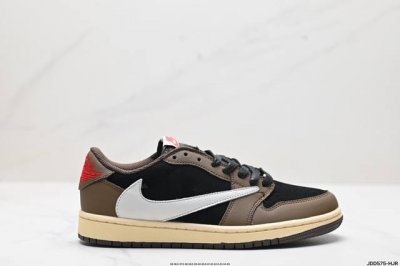 真标nike Aj1倒勾travis Scott X Air Jordan 1 Reverse Mocha Aj1乔1 联名倒钩 低帮文化篮球鞋 完美品质出货