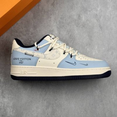 本地 核心私 Nike Air Force 1'07 Low Lv联名 大学蓝抽绳 空军一号低帮休闲板鞋 #原楦头原纸板 原装鞋盒 定制五金配件 内置全掌气垫