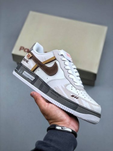 Nike Air Force 1 07 Low pandaprank 米白棕拼接色 空军一号经典低帮板鞋 官方同步 原装级别 原楦头原纸板 打造纯正空军版型 全