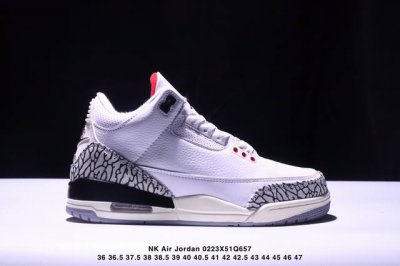 公司级Nk Air Jordan 3 Retro 原装配色 性价比Aj3 同价区间无对手 #原装头层材料 用料绝不含糊 #正确荔枝纹路 客供原厂磨具 清洁度 电