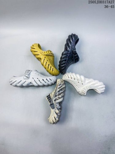 crocs卡骆驰 Eva 波波 防滑透气 运动凉鞋 男女同款 白褐 尺码 见图 编码 05Jdd317A27
