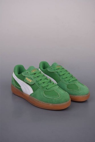 200 Puma Palermo 2024 彪马 防滑耐磨低帮德训板鞋 孔眼底座和脚趾凸起由猪八革材料制成 支持侧踏时的踏步工作 即使在健身房等使用环境中也能