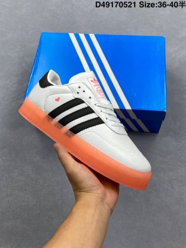 真标Adidas Originals Sambarose Rose 包裹性防滑防水耐磨低帮 板鞋 货号 675033 尺码 36-40带半码 d49170521