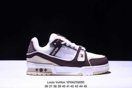 公司级全新lv路易威登louis Vuitton Trainer Sneaker Low休闲运动文化百搭板鞋 尺码:如图所示 Xm1210Q050 - 点击图像关闭