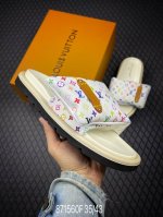 flouis Vuitton ｜路易威登2025Ss最新春夏款 村上隆 Takashi Murakami X Louis Vuitton 皮革 圆头套脚一字拖鞋