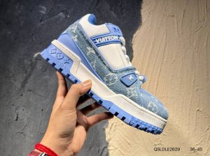 新品上市实拍 全新Lv路易威登Louis Vuitton Trainer Sneaker Low休闲运动文化百搭篮球板鞋Qsldle2629