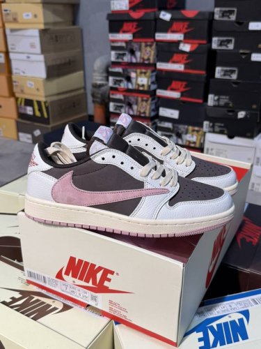 Kz神版特价 Travis Scott X Air Jordan Aj1 Low Og Sp Ts联名 黑棕倒钩低帮 Dm7866-202 毫无疑问市场中端王者