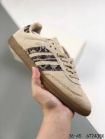 真标带半码！ 阿迪达斯 三叶草adidas Samba Vegan Og桑巴舞系列绅士德训足球风百搭低帮休闲运动板鞋 Id：672438X