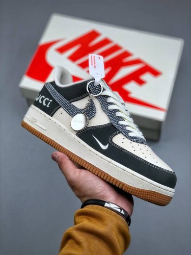 nike Air Force 1 ‘07 Low “古驰联名 花布生胶”空军一号 低帮 运动鞋 休闲鞋 折边针车 工艺难度大 原楦头原纸板 原装鞋盒 定制五金配
