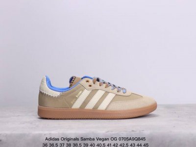 联名款wales Bonner X Ad Originals Samba 白米蓝 联名桑巴训练鞋 鞋是一款永恒的训练偶像，这款桑巴鞋展示了高质量的工艺，带有装饰