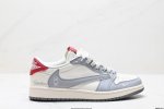 340 公司级Aj1倒勾Travis Scott X Air Jordan 1 ” Reverse Mocha “ Aj1乔1 Ts 闪电 联名倒钩 低帮文化篮