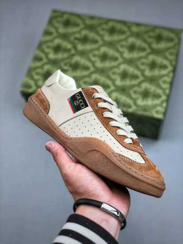 Z Gucci 轻奢单品鞋 广东品质原厂 高奢古驰Gucci Screener Gg High-Top Sneaker休闲潮鞋系列意大利进口超软小牛皮+刺绣搭配
