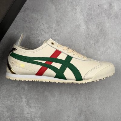 本地 核心私 公司级Onitsuka Tiger Mexico 66 Slip-On 阿斯克斯 鬼冢虎 低帮减震支撑低帮运动休闲鞋 这款鞋由皮革制成，具有鞋跟交