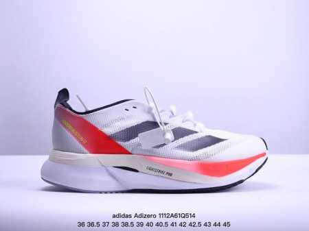 adidas Adizero Boston 12 圆头舒适防滑透气 低帮跑步鞋 女款 黑白 XM1112Q514 - 点击图像关闭