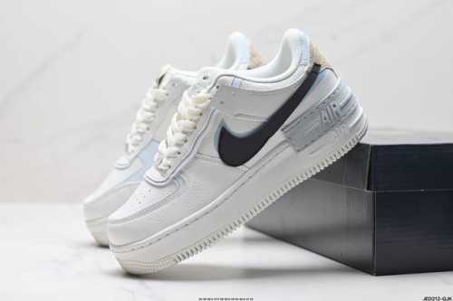 公司级耐克nike Wmns Air Force 1 Shadow全新少女系解构主义设计 马卡龙空军一号轻量增高低帮百搭板鞋 为经典设计注入玩味元素 分层结构