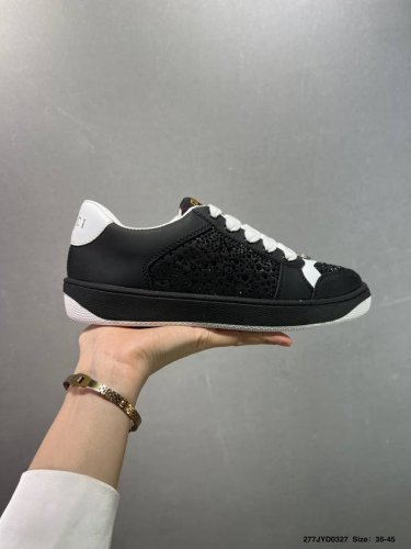 200 公司级意大利时装奢饰品牌·古驰Gucci Screener Gg Wayne Low 韦恩溶解系列经典原型复古百搭做旧老爹厚底增高板鞋“皮革米白绿红Gg