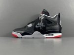 渠道优势，支持代发！ X版：顶级Aj4 黑红 Jordan Air Jordan 4 “Bred Reimagined”2024年版 低帮 防滑减震耐磨 潮流复