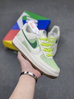 工厂套现 福利特价 原本地260版本 小红书爆款 官方同步id定制 原装版本 Nike Air Force 1 Low '07 灰绿 绿野仙踪 双勾 空军一号低
