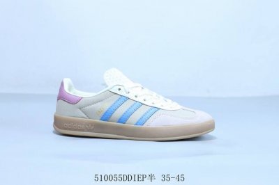 阿迪达斯Adidas Originals Gazelle Esquisite Gucci 德训 羚羊系列低帮复古百搭休闲运动板鞋米白蓝 货号 Jq0010 5