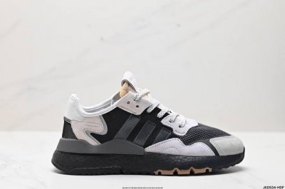 公司级阿迪达斯三叶草 Nite Jogger M 经典运动跑鞋 夜行者 复古跑鞋原厂材料 原厂大底 私家独模 网布搭配麂皮拼接打造鞋面 极具复古风格鞋头及鞋跟点