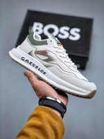 Boss 雨果博斯 开春新款 钢印版本新款德国高端品牌专柜同步新款、以奢华高端设计出货 鞋面采用原版进口哪怕纳帕小牛皮配网布滴胶而成 原版 运动跑鞋. 尺码：3