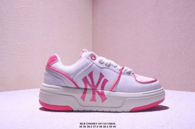 Mlb Chunky Liner Dia Monogram 厚底低帮休闲鞋 Ny印花限定 牛皮材质运动鞋 真标带半码 Size:35-40码 Xm0411Q62