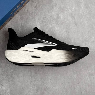 本地250 核心私 回归个性化跑姿！全球四大跑鞋品牌之一,布鲁克斯Brooks Hyperion Max 2 烈风2系列低帮透气缓震支撑休闲运动慢跑鞋“网织黑白