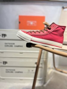 真标硫化工艺#双层围条夹布防开胶工艺#聚氨酯硅蓝pu中底匡威Converse Chuck Taylor S High Christmas 复古三星标高帮休闲运动