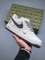 Nike Air Force 1 Low 07 X Gucci 白咖小钩满天星 原楦头原纸板 打造纯正低帮空军版型 专注外贸渠道 全掌内置蜂窝气垫 原盒配件 原