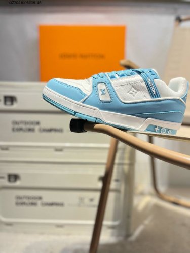 路易威登 Louis Vuitton Lv路易威登板鞋 新款 Lv Trainer最新配色运动鞋 L家 篮球鞋风格运动鞋 该鞋由艺术总监 Virgil Ablo