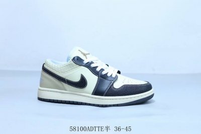 乔丹Air Jordan 1 Low Aj1 乔1低帮复古文化休闲运动篮球鞋 黑钻 货号 Hq3437-101 58 Adtte半 36-45
