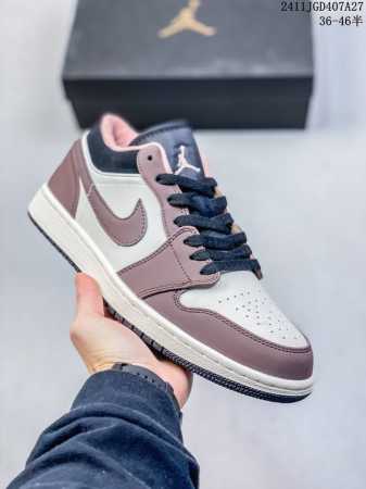 真标带半码jordan Air Jordan 1 Low百搭舒适防滑耐磨aj1低帮篮球鞋 黑棕 摩卡骑士 货号 : Hq3437-101 尺码 : 36-46 - 点击图像关闭