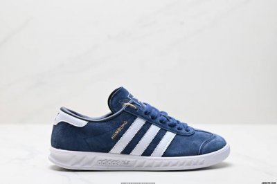真标阿迪达斯三叶草Adidas Hamburg绅士德训足球风百搭低帮闲运动板鞋 货号:S76676 尺码36 36.5 37 38 38.5 39 40 40.