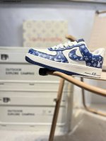 lv X Nk Air Force 1'07 Low 空军一号低帮休闲板鞋 #定制皮料 原楦原纸板 纯正空军版型 高清洁度 内置全掌气垫Lw9279 Aa766