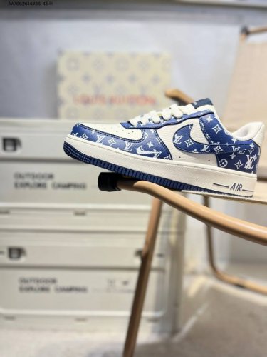 lv X Nk Air Force 1'07 Low 空军一号低帮休闲板鞋 #定制皮料 原楦原纸板 纯正空军版型 高清洁度 内置全掌气垫Lw9279 Aa766