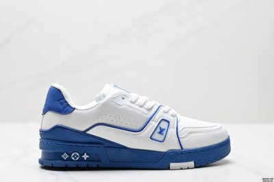 公司级全新Lv路易威登Louis Vuitton Trainer Sneaker Low休闲运动文化百搭板鞋 尺码:39-45 Id:Jkd129-Zz D